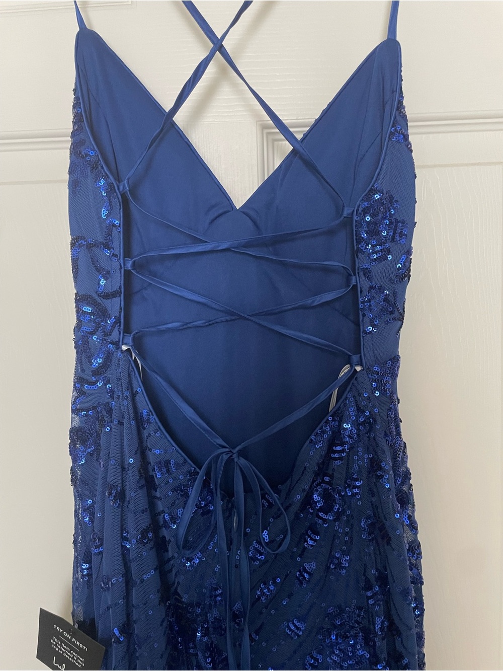 Lulu's Royal Blue Sequin Evening Dress - Picture 5 of 5